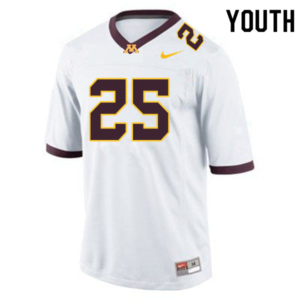 Youth #25 Benjamin St-Juste Minnesota Golden Gophers College Football Jerseys Sale-White - Click Image to Close